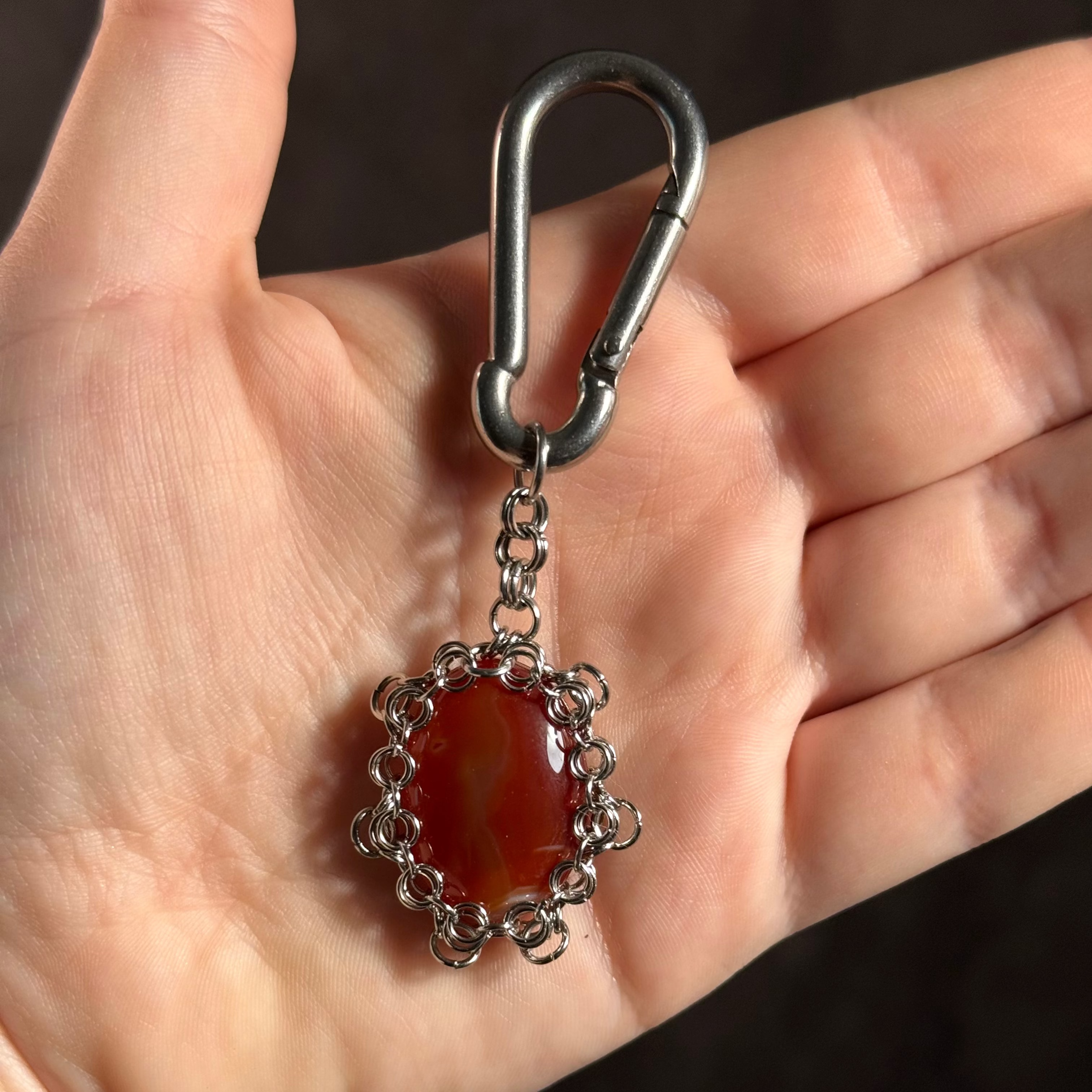 Agate Keychain