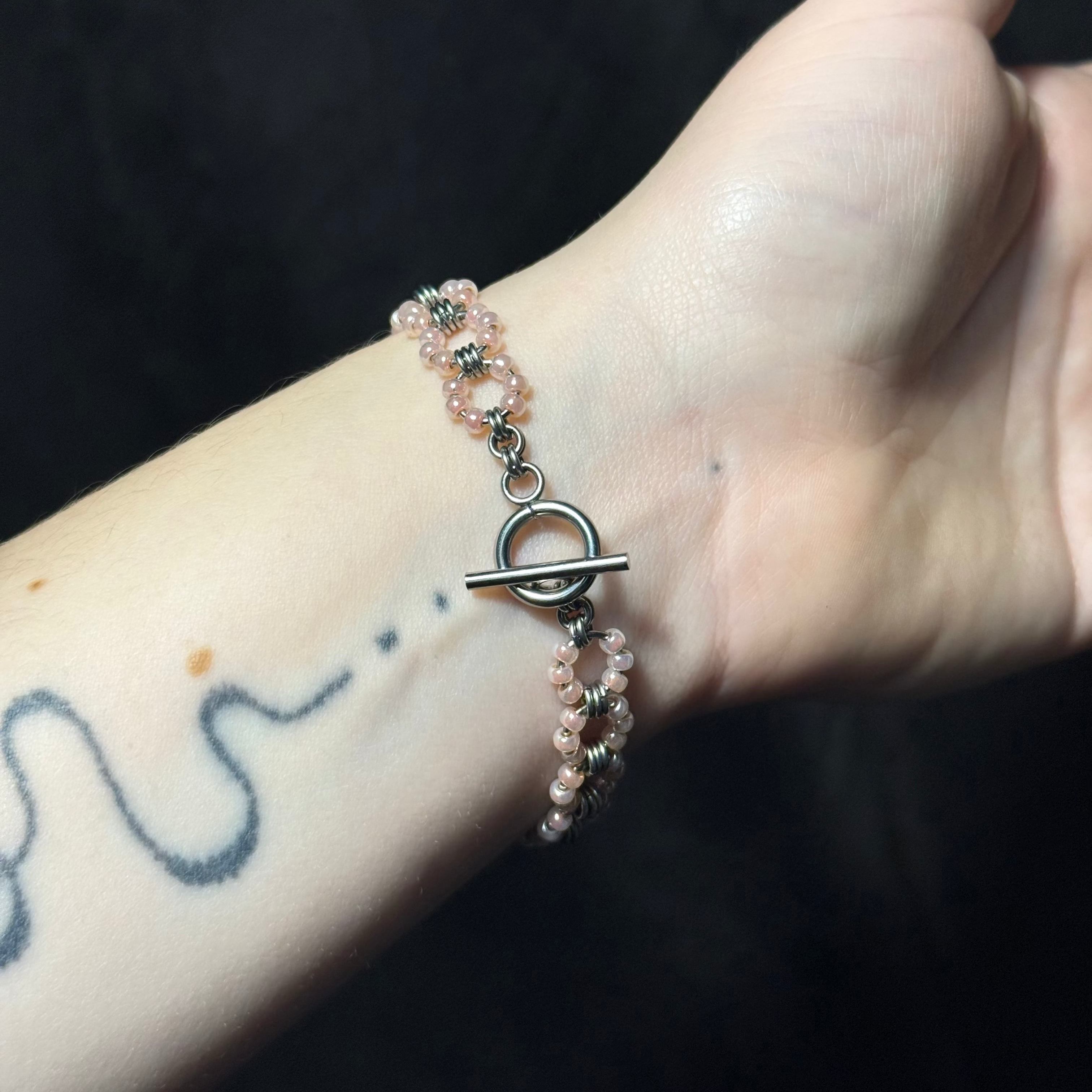 Pink Flower Bracelet